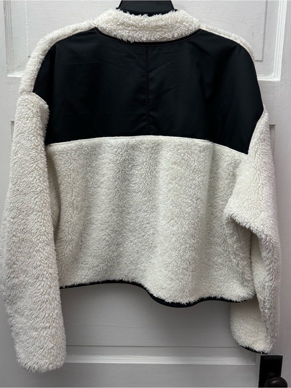 Nike Sherpa Fleece Pullover Ivory XXL Cozy Half Zip - Picture 4 of 8